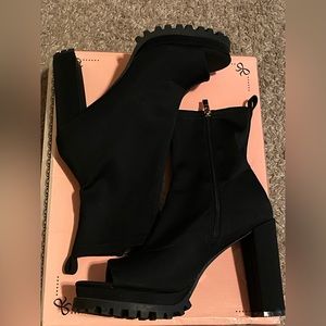 Black Lug Sole Booties